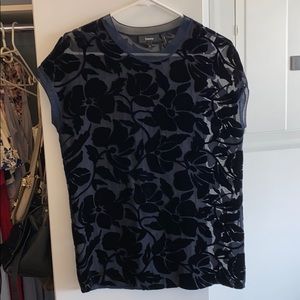 NWOT Theory textured floral top